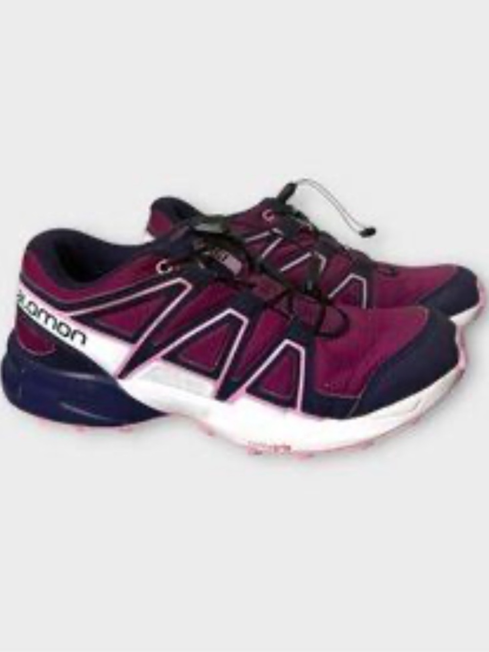 Salomon purple lace up pink xt4 sneakers shoes size 4